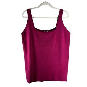 Refinity City Chic Womens Tops Size M Square Neck Knit‎ Tank